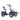 Addmotor Spytan reverse electric trike in blue